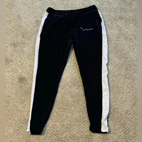 Alphalete women's size small black and white joggers - Picture 1 of 4